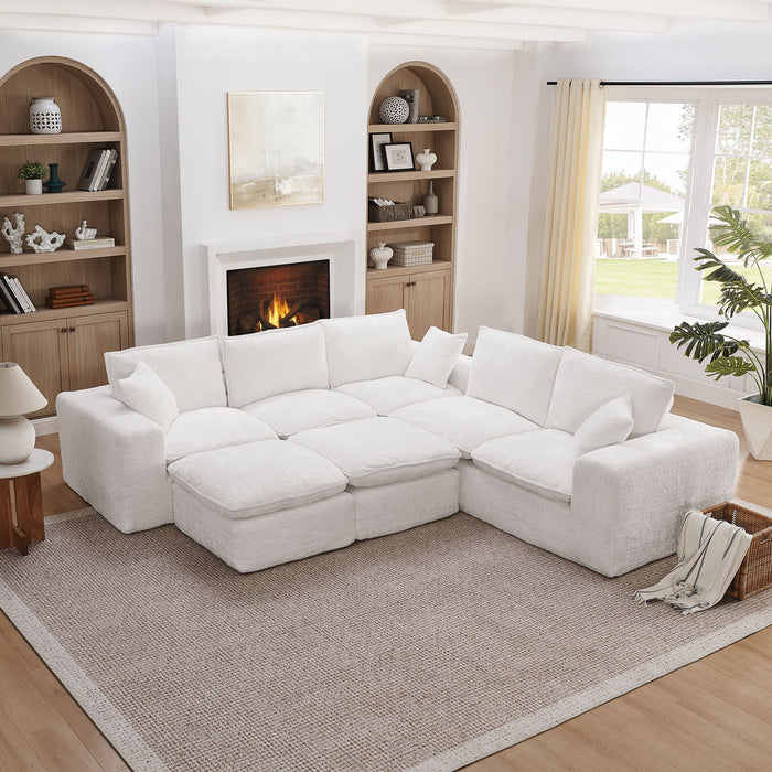 Sectional Sofa With Moveable Ottoman