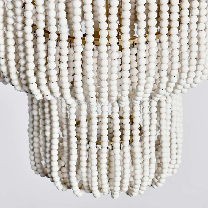 Amanda - Beaded Chandelier - White