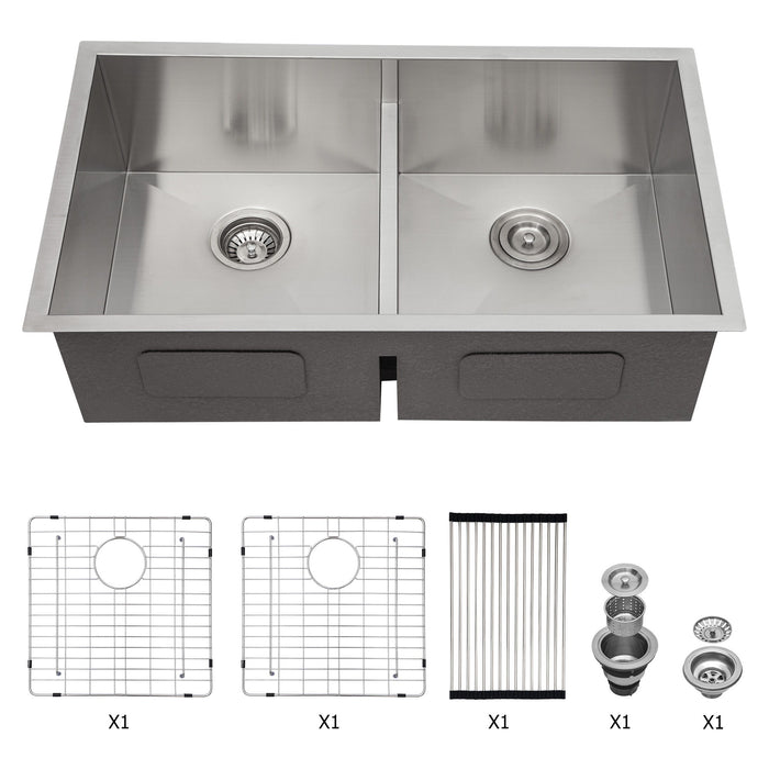 Modern Double Bowl Undermount Sink Design With 10" Deep Basins