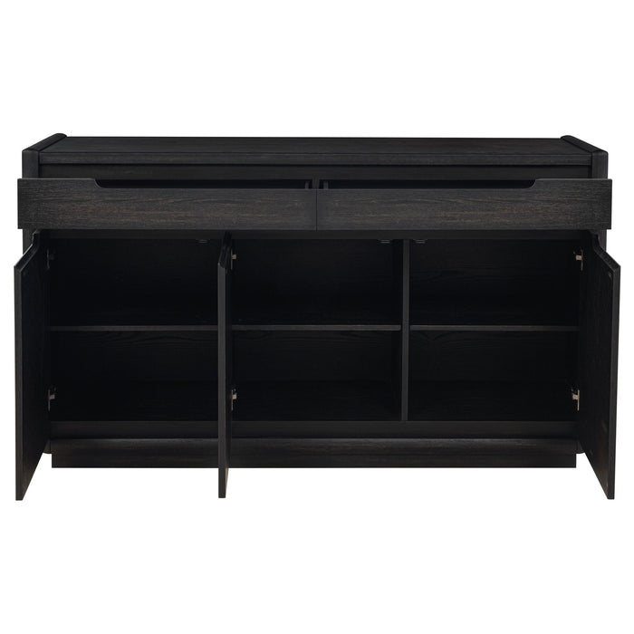 Bangor - 2 Drawer Dining Sideboard Server - Black