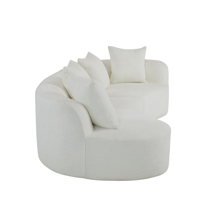 Elegant Curved Sectional Sofa With Full Foam Comfort
