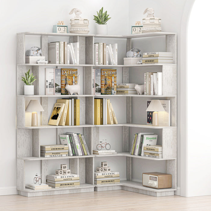 Modern 5 Tier Open Storage Bookcase