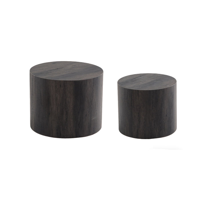 Modern Round Nesting Coffee Table (Set of 2)