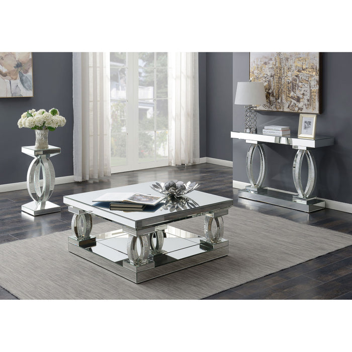 Drea - Entryway Sofa Console Table - Silver