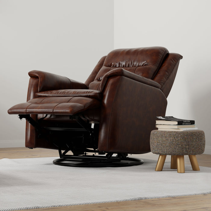 Swivel Recliner With Manual Adjustable Footrest