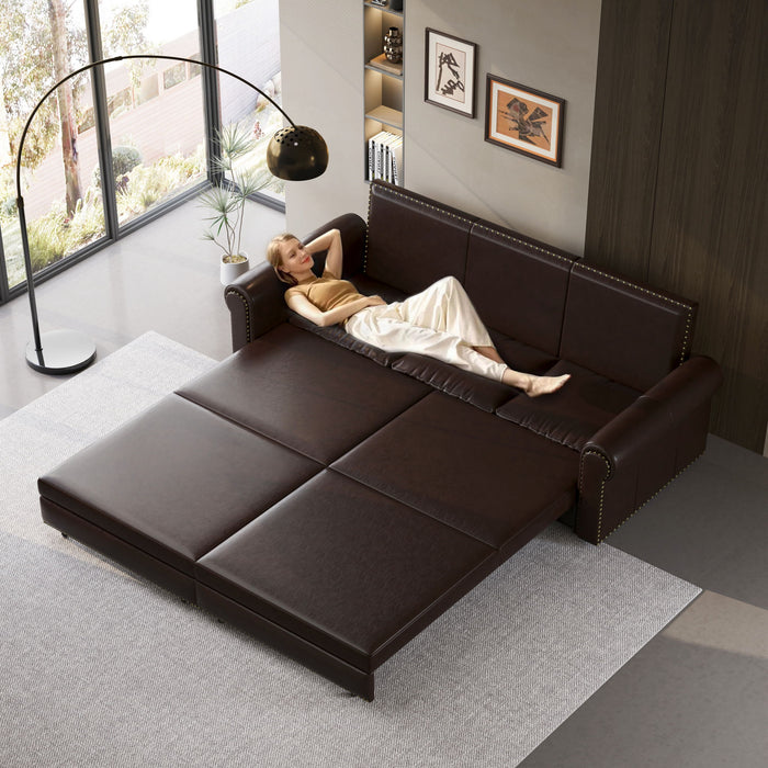 Chesterfield Sofa & Pull Out Bed