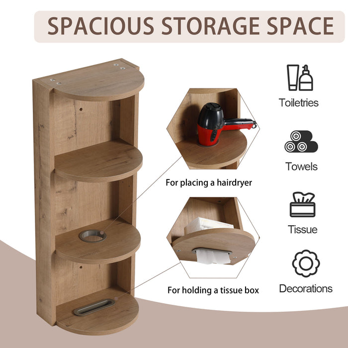 Bathroom Vanity & Art Sink And Storage Rack, Float Mounting Design
