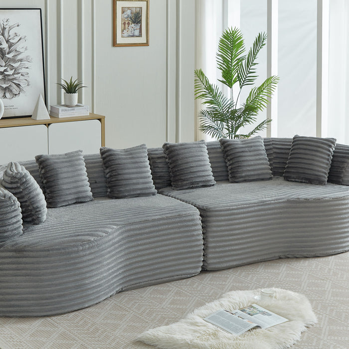 Sectional Sofa, Oversized 4 Seater With Deep Seat Design
