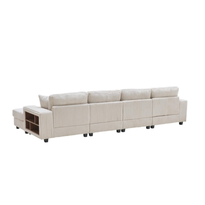 U-Shaped Convertible Sofa, 4 Seater Large Living Room Lounge
