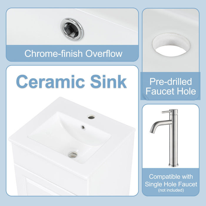 Bathroom Vanity With Sink, Cabinet With Adjustable Shelf