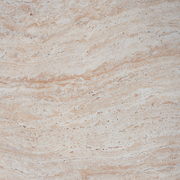 Outdoor / Indoor Lightweight Concrete Side Table, Cylinder Travertine Finish Accent Table - Beige