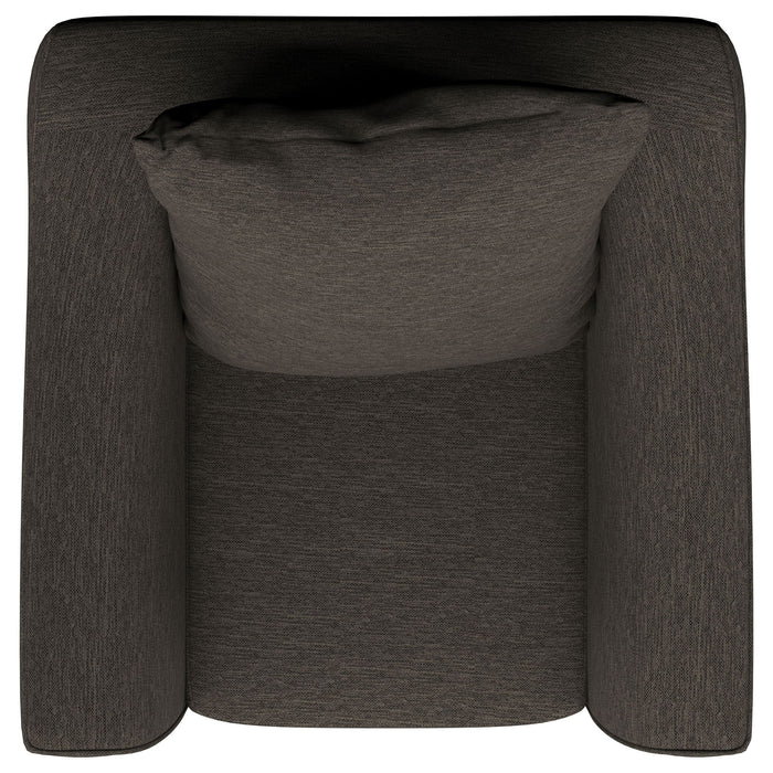 Paige - Flared Arm Chair - Charcoal Gray