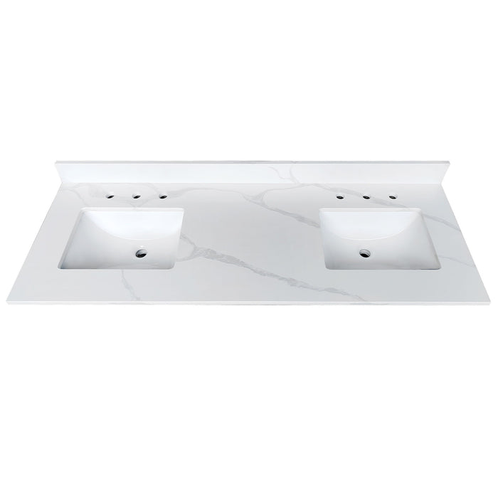 Bathroom Vanity Top With Undermount Sink, 3 Pre Drilled Holes