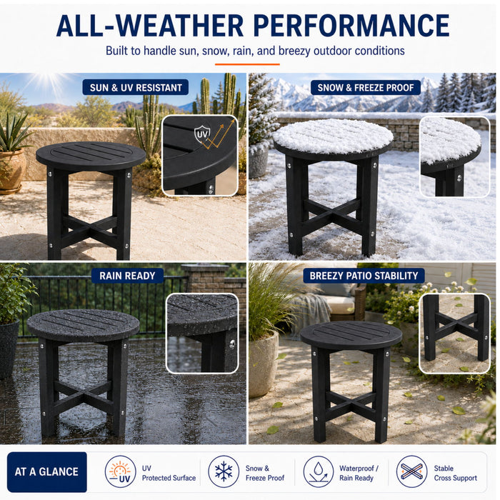 Round Outdoor Side Table