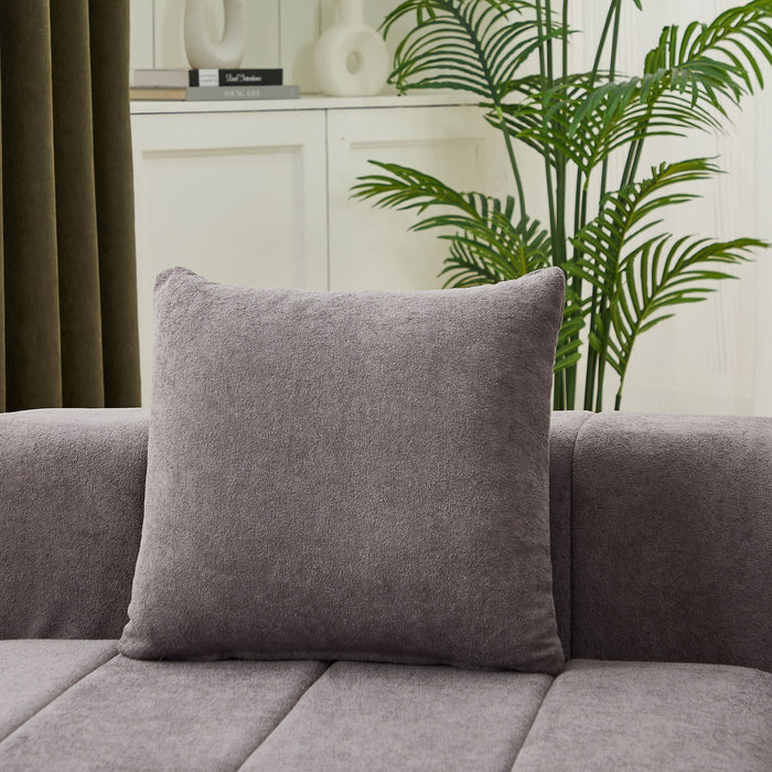 Modular Sectional Sofa With 2 Pillows, Symmetrical Design