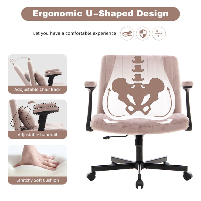 Criss Cross Armrest Office Chair With Wheels