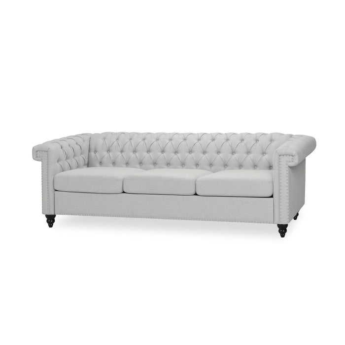 Chesterfield Style 3 Seater Sofa With Deep Button Tufting