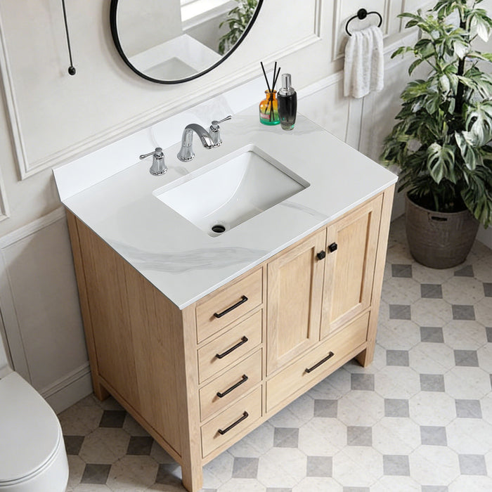 Bathroom Vanity Top With Undermount Sink, 3 Pre Drilled Holes