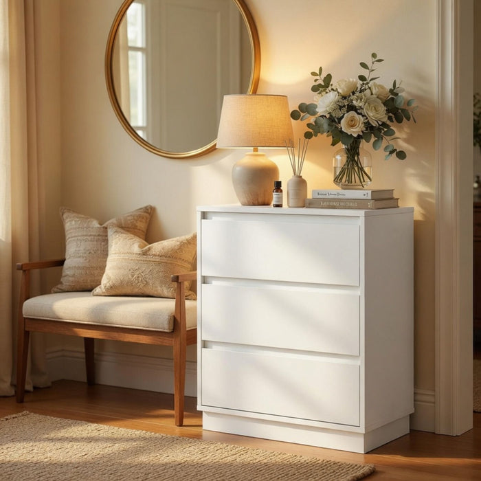 3 Drawer Nightstand, Bedroom Side Table
