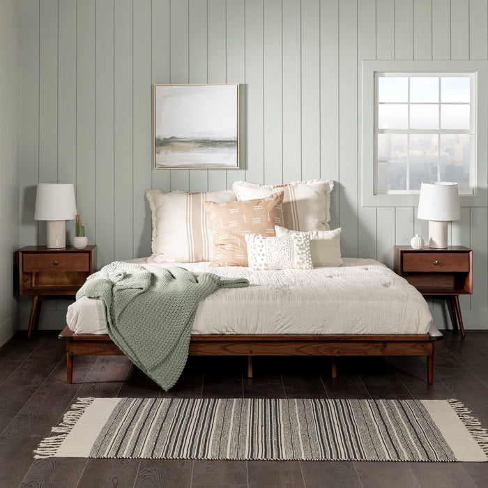 King Platform Bed Frame - Walnut