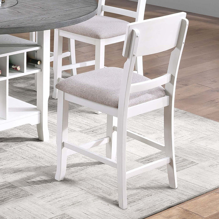 Contemporary Counter Height Dining Set With Built In Lazy Susan