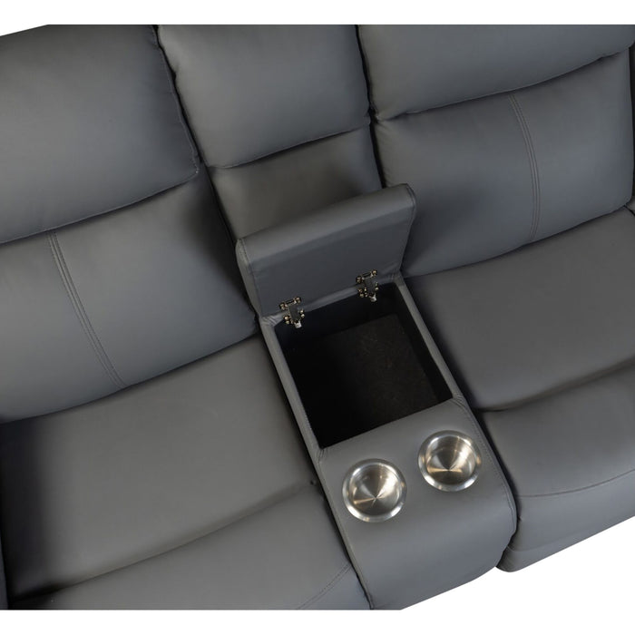 Blanche - Sectional Sofa With LED Lighting And Integrated Speaker - Gray