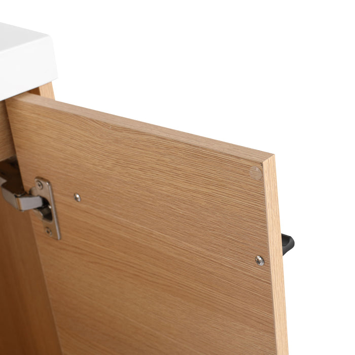 Bathroom Vanity Set With Resin Countertop Sink, 2 Doors