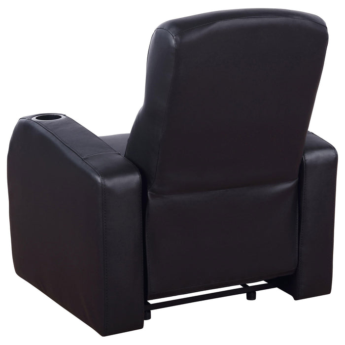 Greenfield - 3 Seater Home Theater With Storage - Black