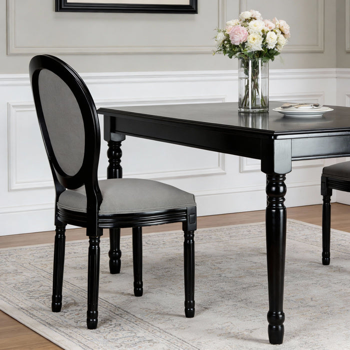 Upholstered & Round Back Dining Chairs (Set of 2)