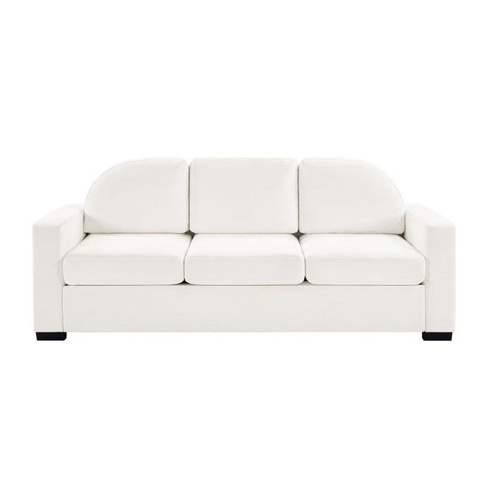 Modern 3 Seater Sofa With Curved Backrest