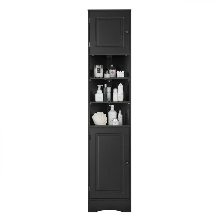 Multi Functional Corner Cabinet With Adjustable Shelves And 2 Doors