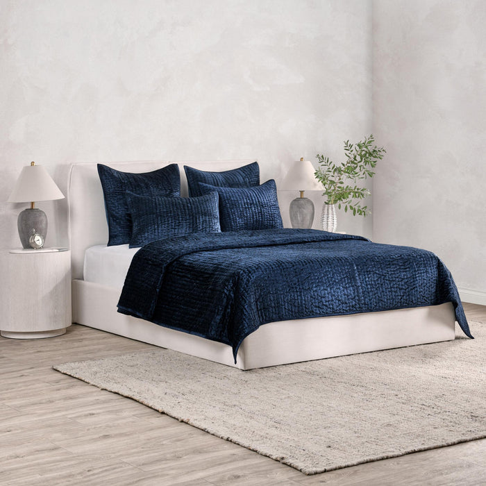 Bari - Velvet Sham - Ocean Blue
