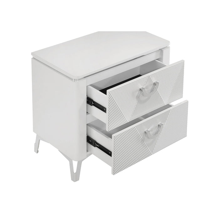 Buckley - 2 Drawer Nightstand - Gloss White
