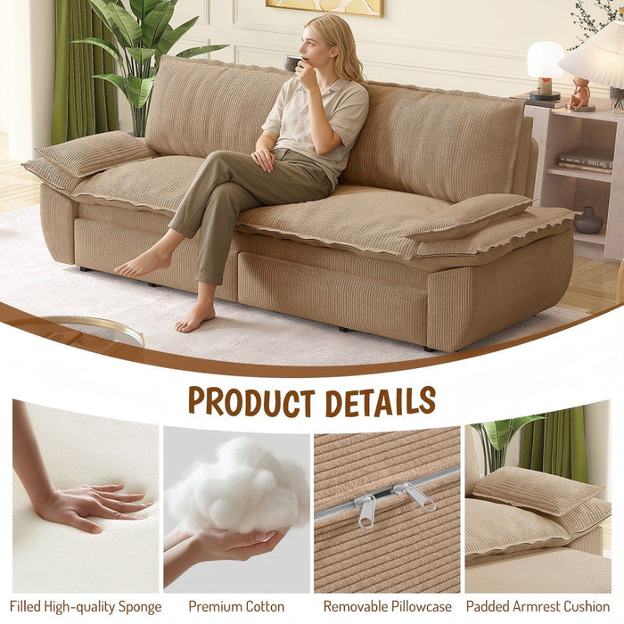 Queen Pull Out Bed, 3 In 1 Convertible Sleeper Sofa