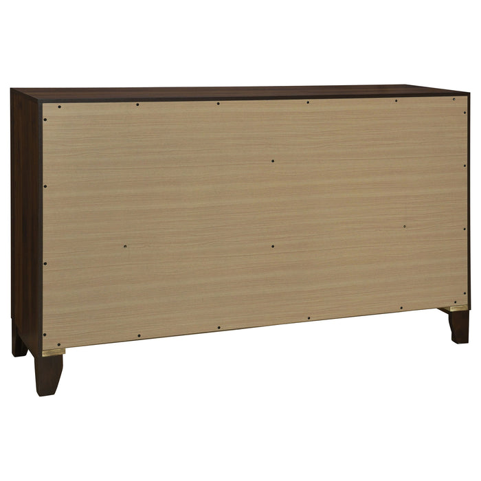 Anza - 6 Drawer Dresser Cabinet - Walnut