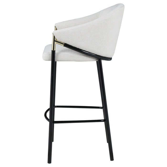 Sloped Arm Bar Stools (Set of 2) - Beige