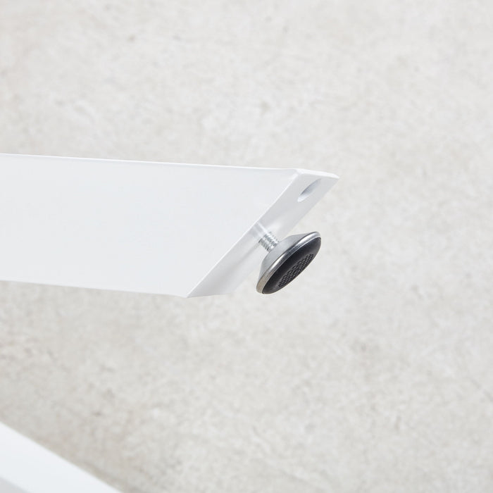 Cross Leg Dining Table With Round Top, For 4 - 6 People - White