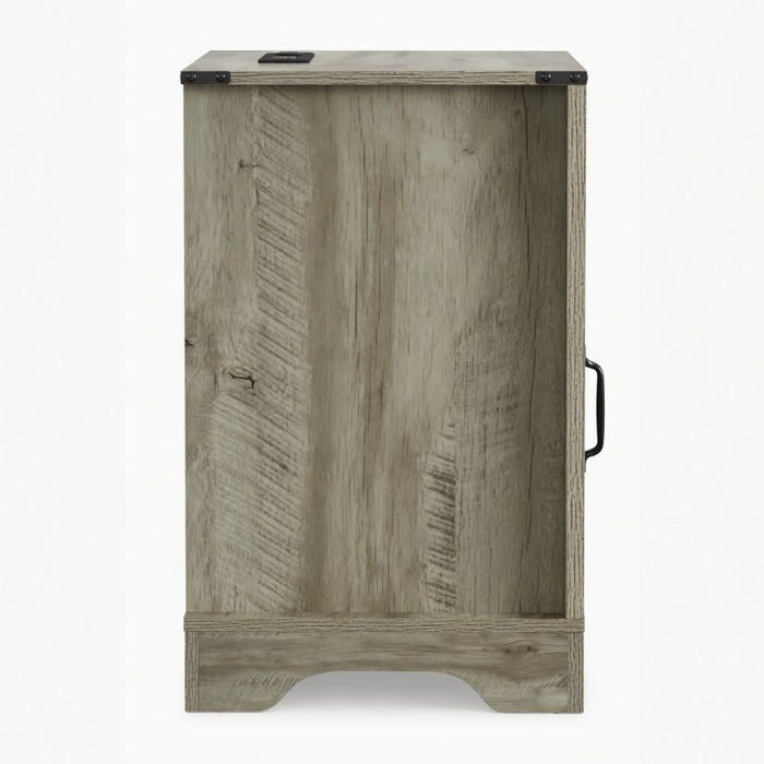 Farmhouse Nightstand, Charging Station & Storage