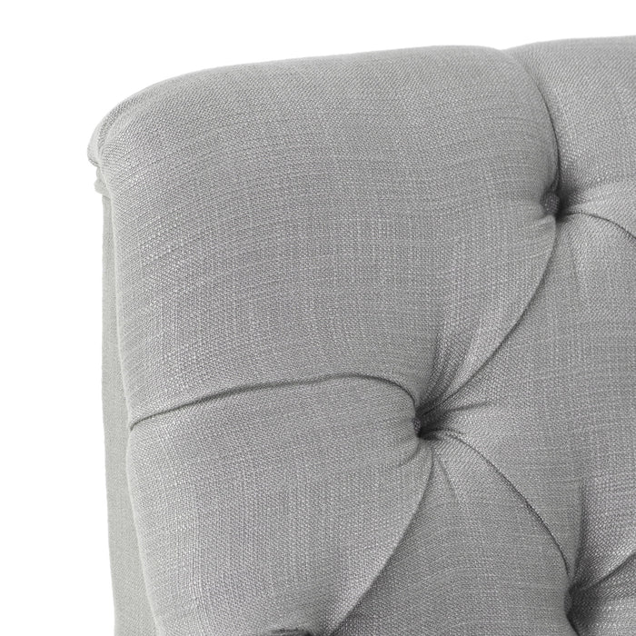 Nicole - French Style Upholstered Loveseat With Tufted Backrest