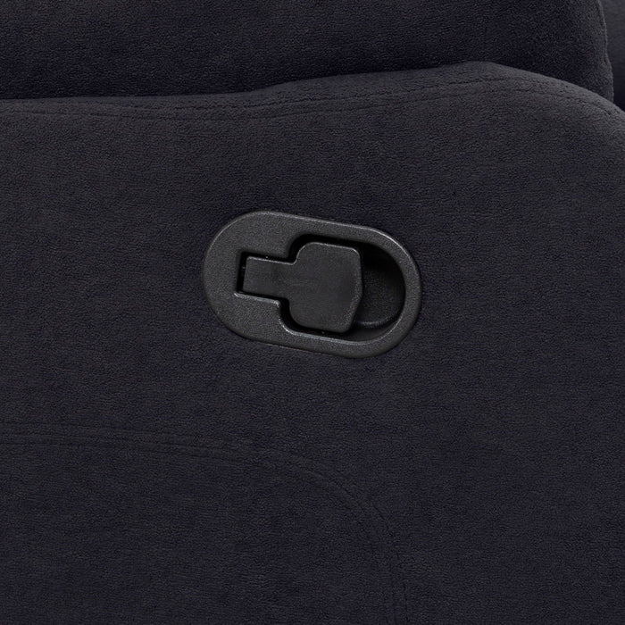 2 Seat Manual Reclining Loveseat With 150° Recline & Footrest - Black