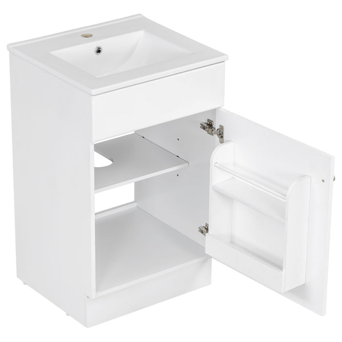 Bathroom Vanity With Sink, Cabinet With Adjustable Shelf