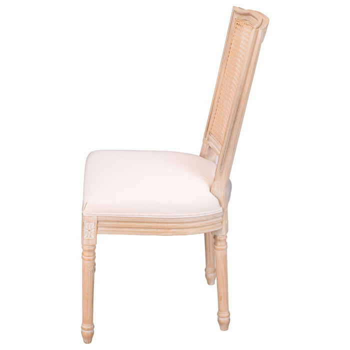 Upholstered Dining Chairs With T - Shaped Back (Set of 2) - Beige