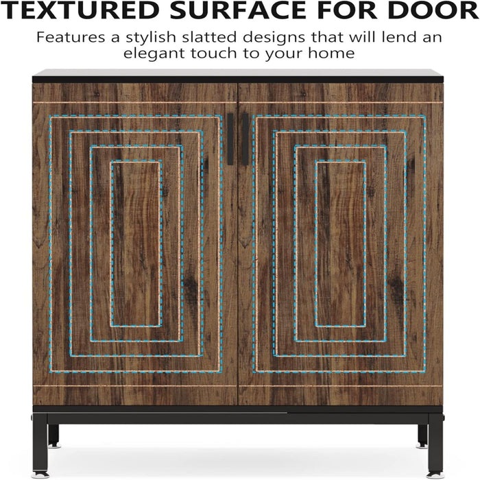 Shoe Cabinet With Doors, 5 Tiers Shoe Storage Organizer