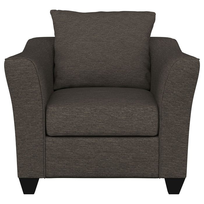 Paige - Flared Arm Chair - Charcoal Gray