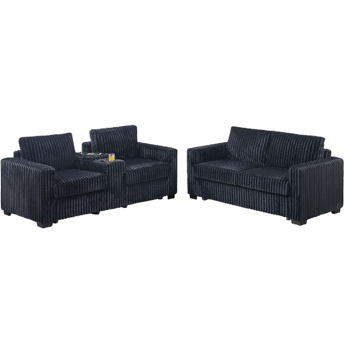 Modern Style 2 Piece Sofa Set With Cup Holders & Charging Port