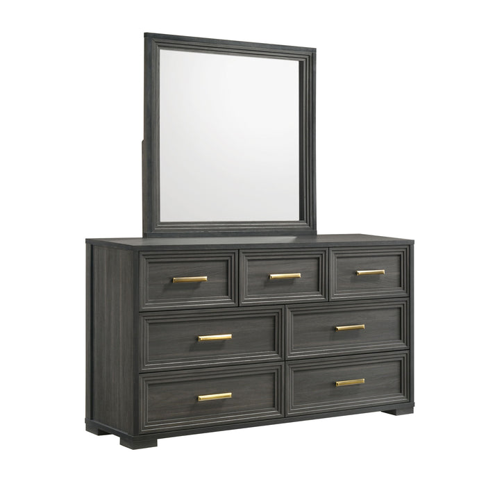 Colorado - Square Mirror (Dresser Not Included) - Charcoal