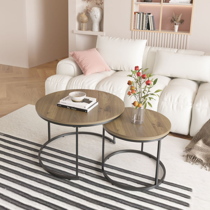 Round Nesting Coffee Table (Set of 2)