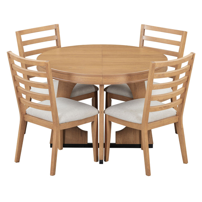 Round Dining Table Set For 4 With Chairs