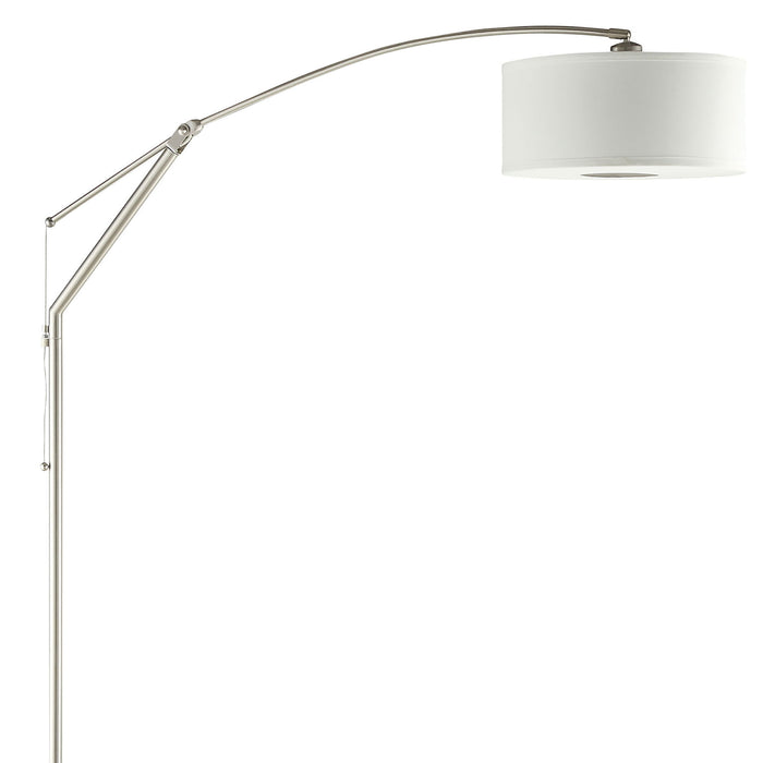 Jamison - Drum Shade Arc Adjustable Floor Lamp - Chrome