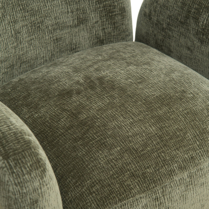 360° Swivel Accent Chair For Living Room - Olive Green